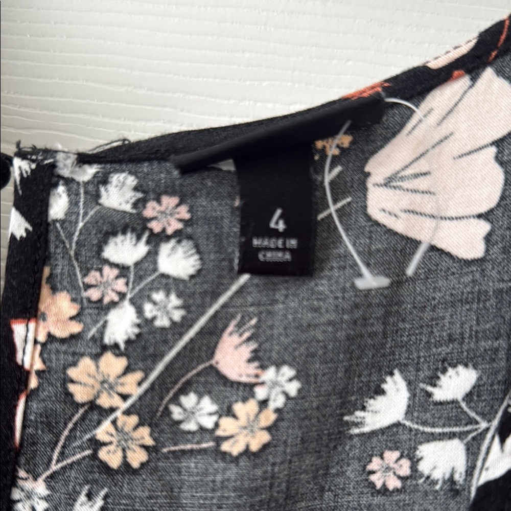 Torrid Black and Pink Floral Midi Dress - Picture 2 of 9